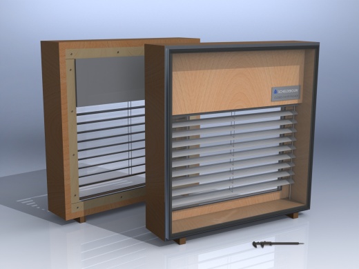 封闭空腔立面的1x1mtr模型缩略图